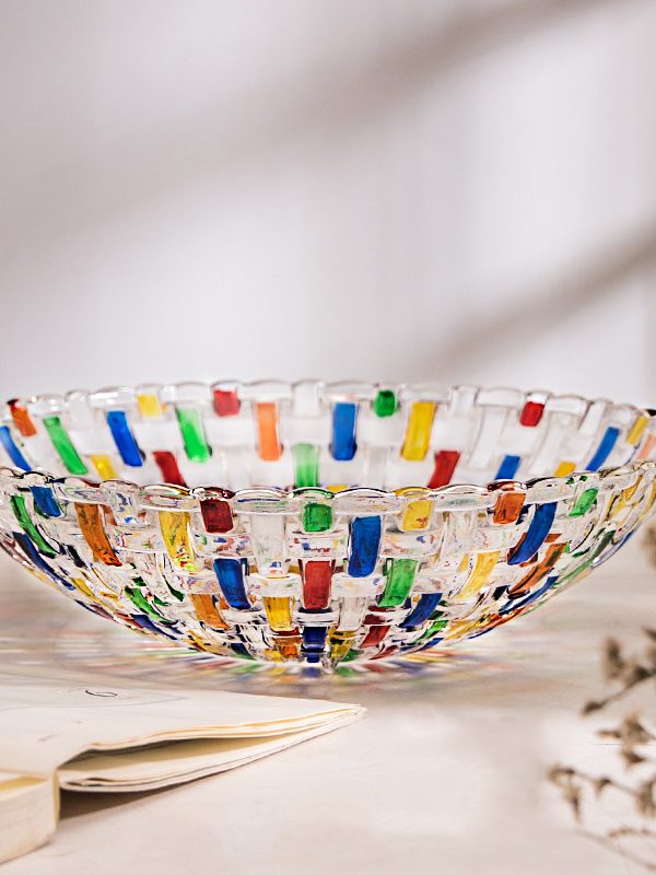 Stained Glass Vase Fruit Plate Jar Goblet Home Decor Utensils