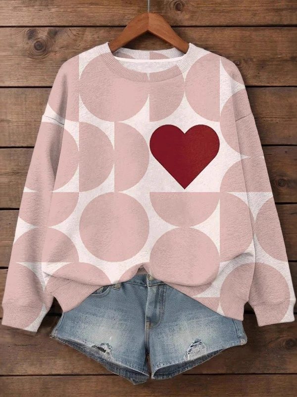 Fashionable Printed Sweatshirt With Long Sleeves