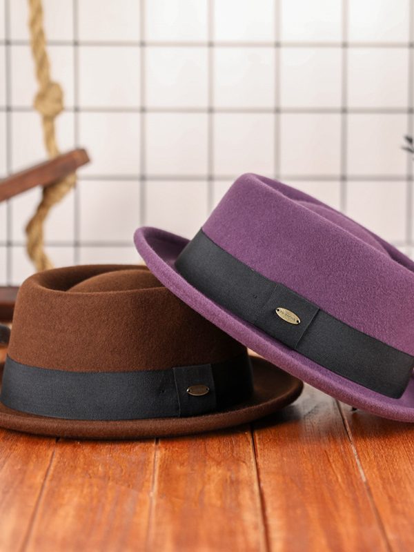 Wool Concave-convex Top Fashionable Warm Vintage Hat