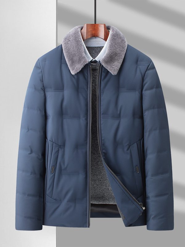 Detachable Wool Lapel Middle-aged Business Jacket