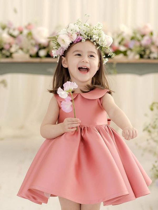 فستان صيفي منفوش من الصوف على الطراز الغربي، فستان للرضيعة بعمر سنة واحدة، فستان عيد ميلاد، تنورة للأطفال