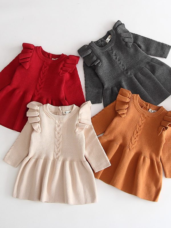 Baby warm dress knit sweater