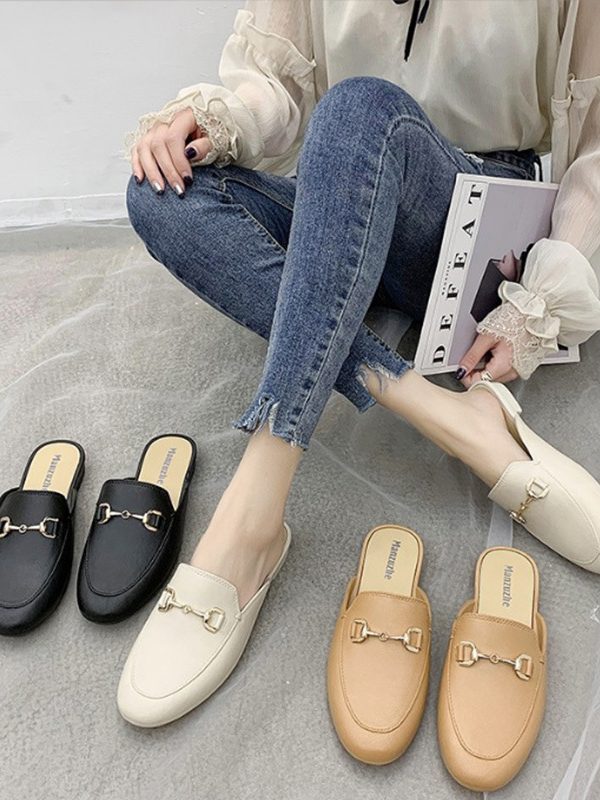 شباشب نصفية مغلقة من الأمام، أحذية نسائية، ملابس خارجية