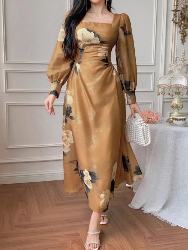 فستان نسائي أنيق بأكمام واسعة، متعدد الاستخدامات وعصري