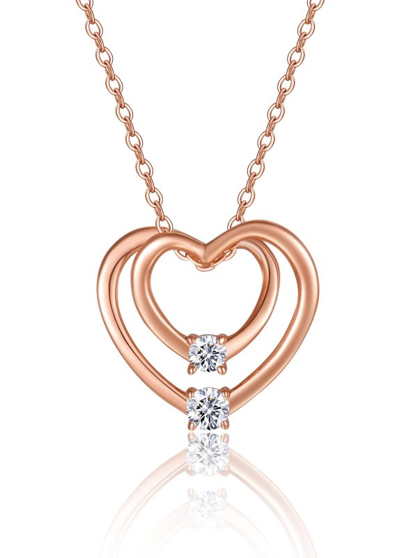 Set With Top-quality Moissanite, This Luxurious And Fashionable Light Luxury Trend Jewelry Necklace Pendant Is Made Of S925 Silver Electroplated With Platinum