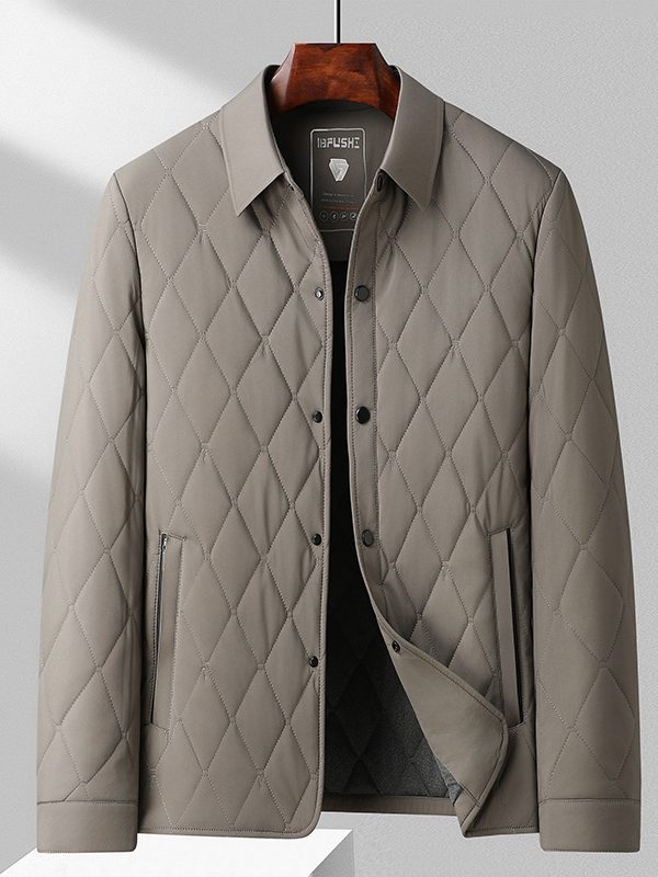 Mulberry Silk Thermal Casual Cotton-padded Jacket For Middle-aged And Elderly Men