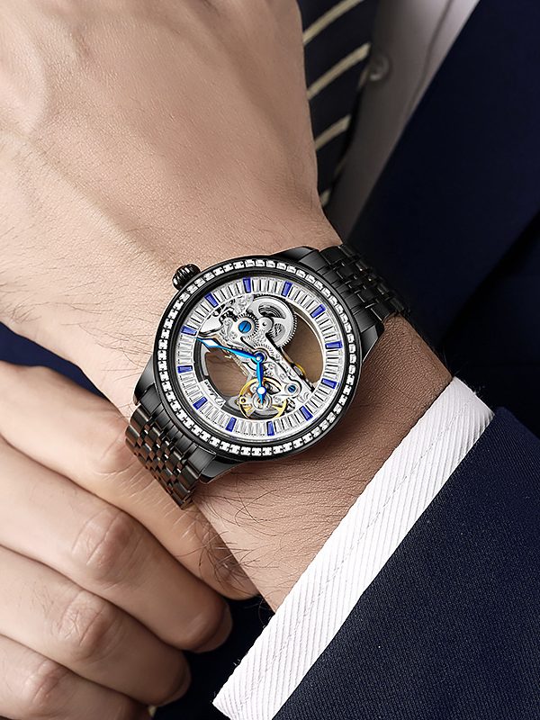Luxury Zircon Fashion Waterproof Mechanical Watch