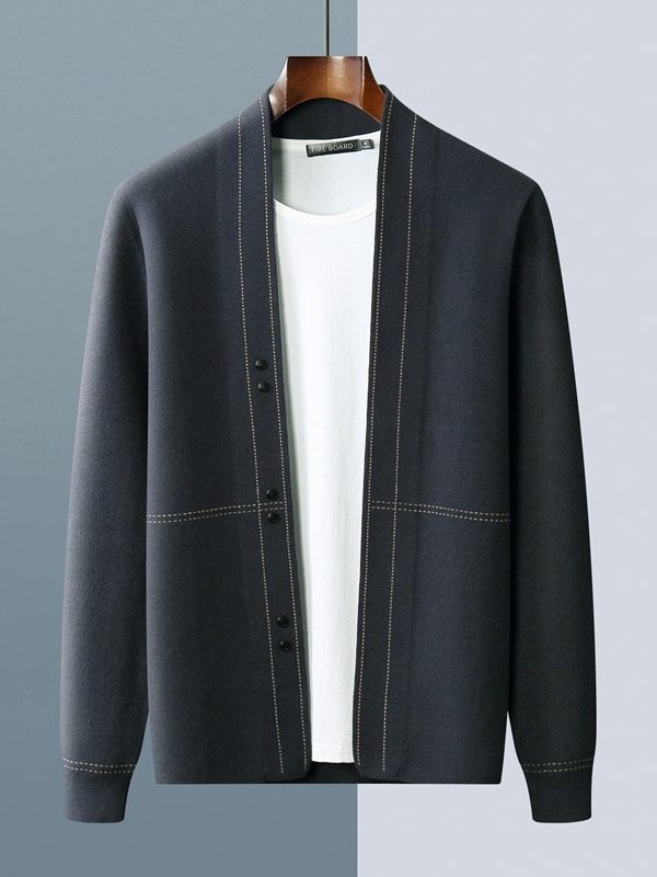 Casual Loose Line Knitted Plus Size Cashmere Coat