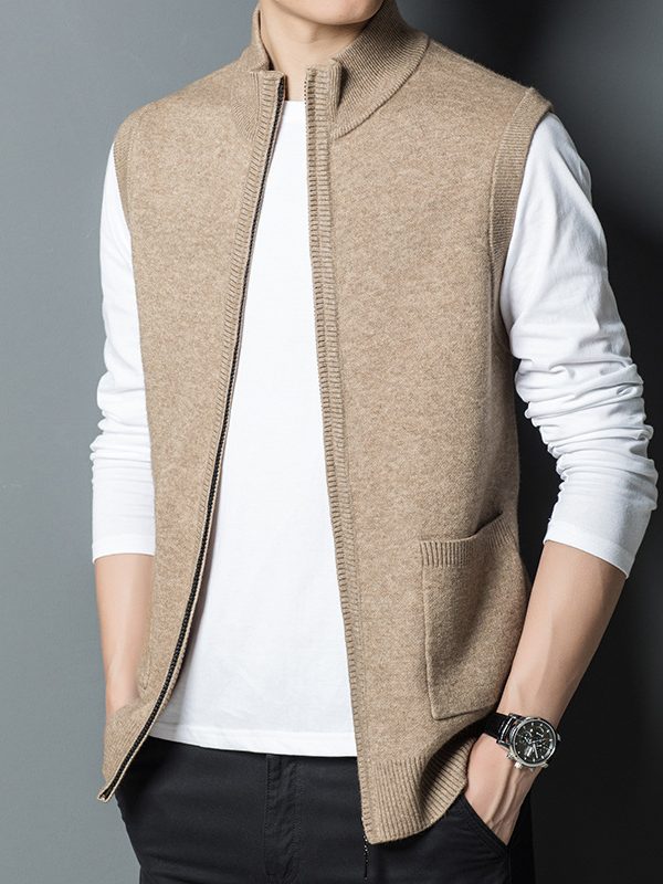 Mens Knitted Wool Thermal Vest