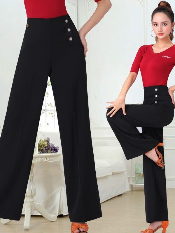 Latin Dance Practice Ballroom Dance Wide-leg Pants