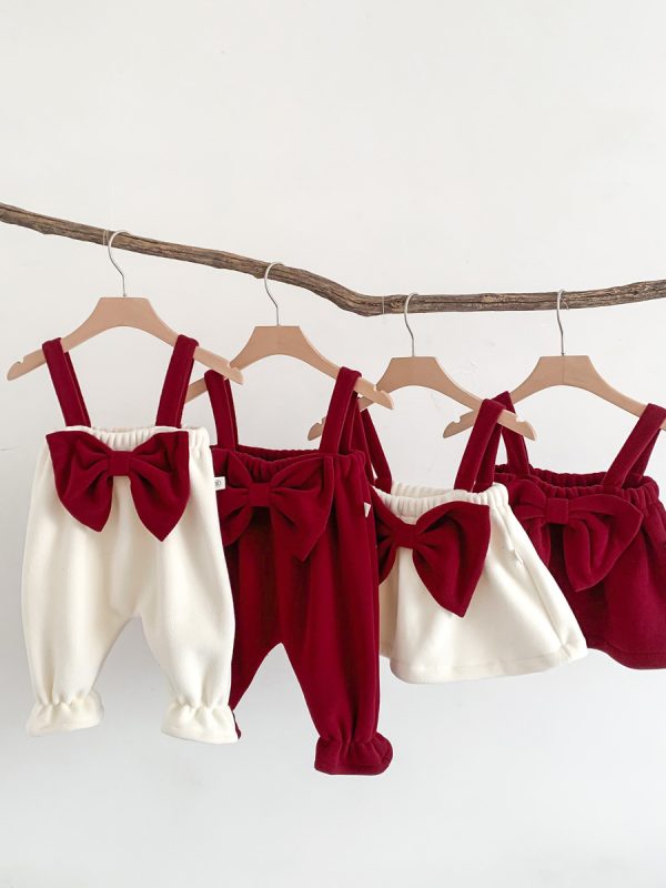 ملابس كورية للبنات - خريف وشتاء - أحمر