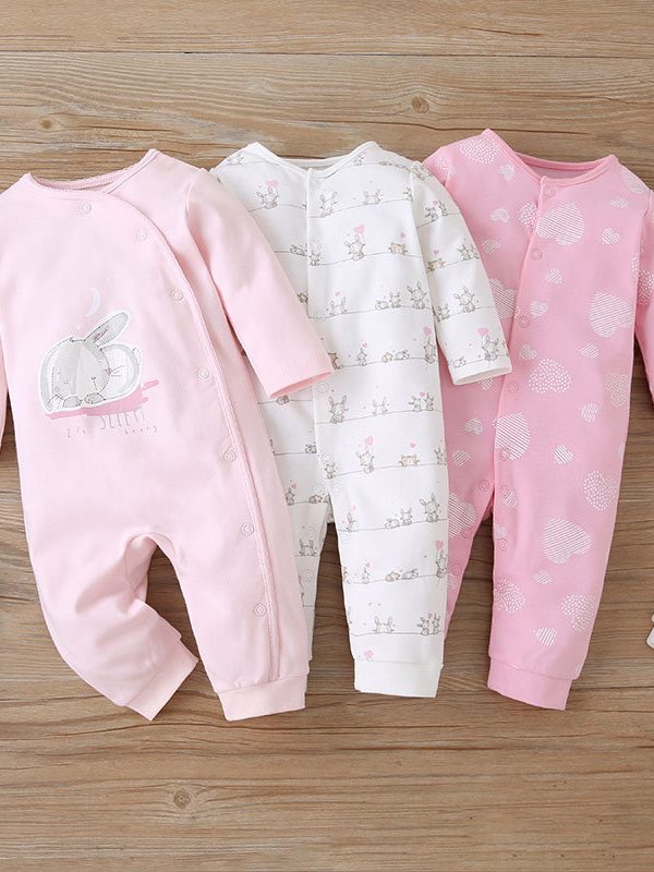 طقم ملابس أطفال كرتونية كاجوال مكون من ثلاث قطع