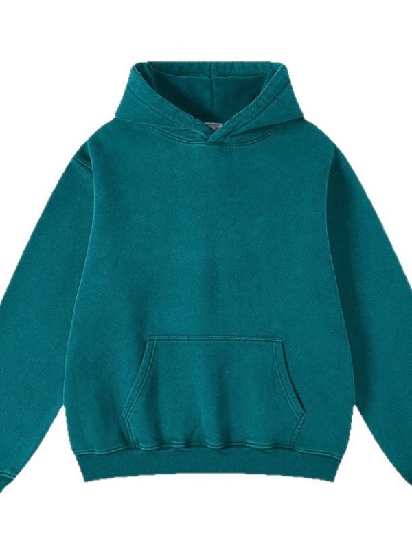 Men's Loose Casual Solid Color Hooded Sweatshirt