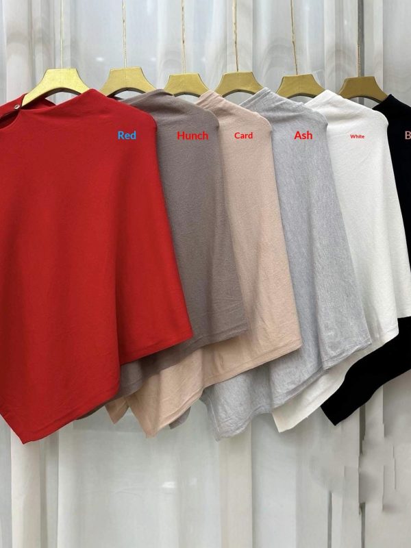 Oblique Button Loose High-end Sense Shawl Cape Knit Sweater Women