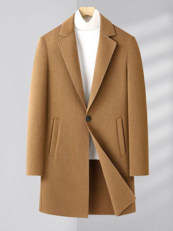 Autumn And Winter Men's Wool Double-faced Overcoat