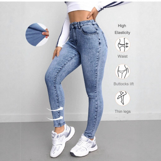 New Faux Denim Printed Fitness Leggings