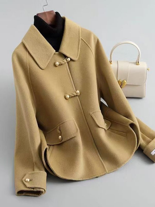 Women's Loose Large Size Autumn And Winter Thickening Double-sided Woolen New Coat