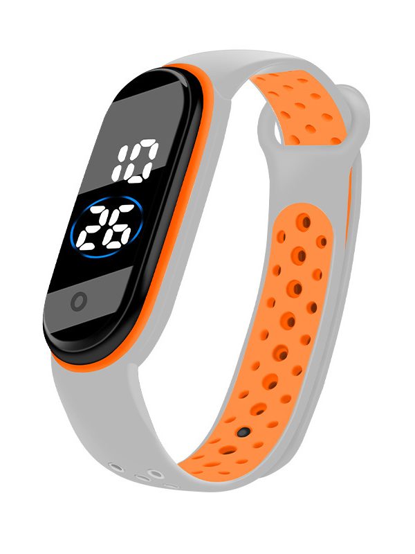 Two-color Band Electronic Watch Youth Sports Watch Boy Swimming Waterproof Led Student Watch