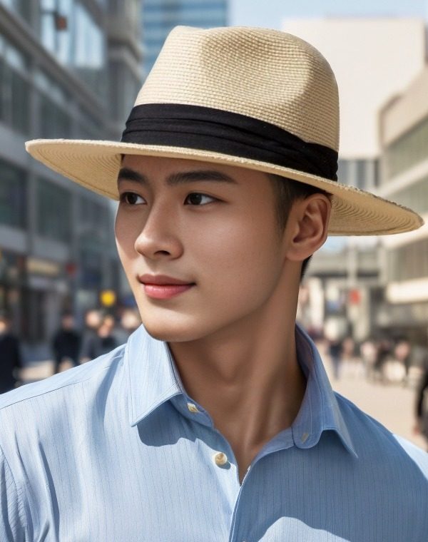 Simple Fashion European And American Style Men's UV-proof Straw Hat