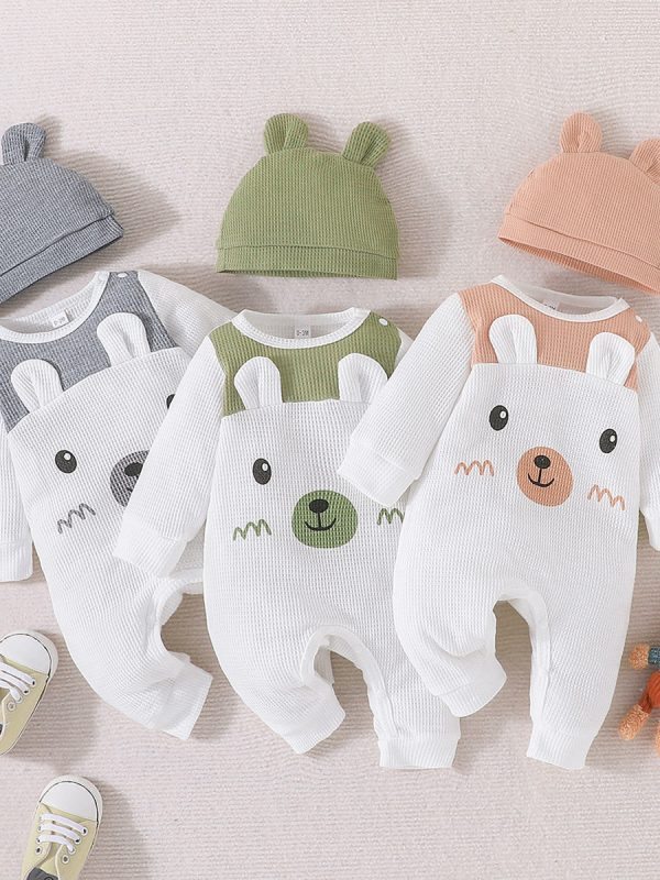 بدلة نوم بأكمام طويلة وقبعة، ملابس أطفال