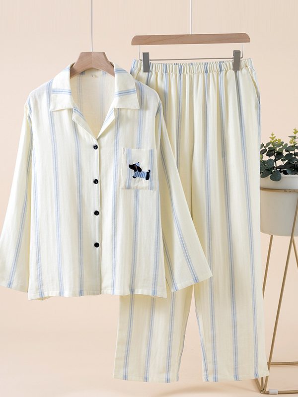 Simple Womens Double-Layer Gauze Loose Cardigan