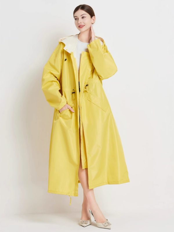 Womens Mid-length Trench Coat Raincoat