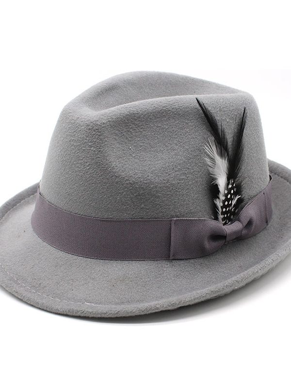 Men's Billycock Feather Fur Felt Hat