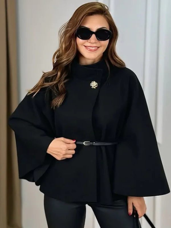 Spring Woolen Short Overcoat For Women