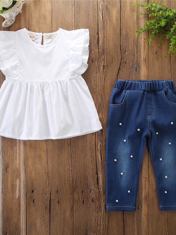 طقم كاجوال من قطعتين: جاكيت وبنطال جينز