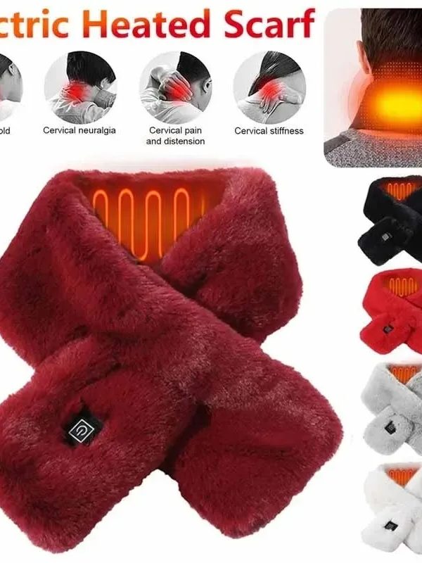 Heating Scarf USB Electric Heated Neck Wrap Heating Pad Pain Relief Three-gear Temperature Control Neck Warmer For Women Men
