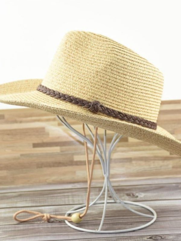 Summer Men's Foldable Outdoor Sun Hat Big Brim Straw Hat