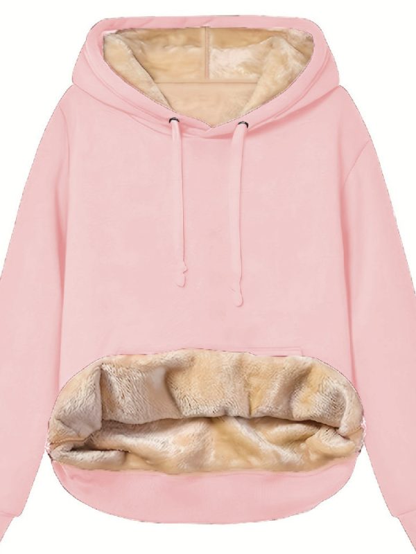 Fashion Women Warm With Velvet Hoodie Coat