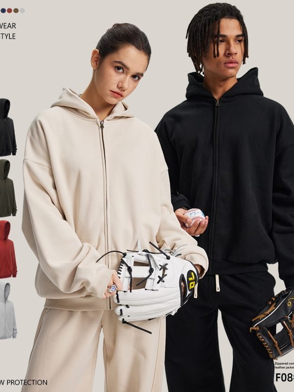 Hooded Cardigan Sweater Set For Men And Women