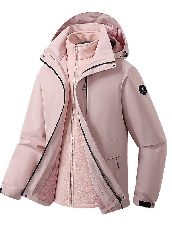 Womens Detachable 3-in-1 Hardshell Jacket Coats