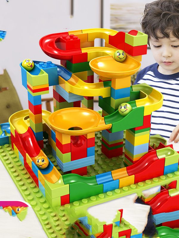 Race Run DIY Small Block Compatible City Building Blocks Funnel Slide