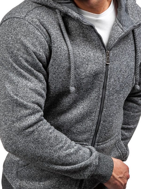 Exercise Fleece Cardigan Round Neck Sweater Coat