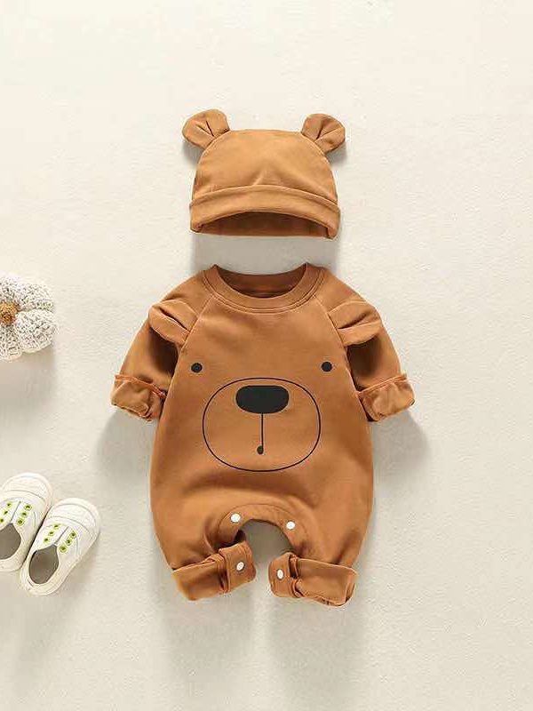 بدلة أطفال جديدة محبوكة من قطعة واحدة لفصلي الربيع والخريف