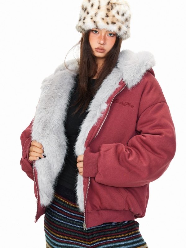 Hooded Cotton Winter American High Street Loose Thickened Warm